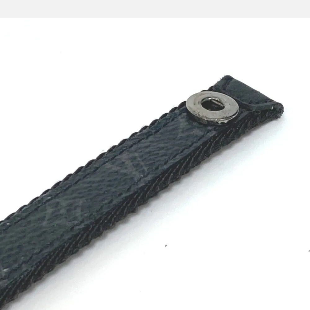 Louis Vuitton Luxury Bracelet Black leather with Silver Hardware absolutely gorg - Picture 4 of 10